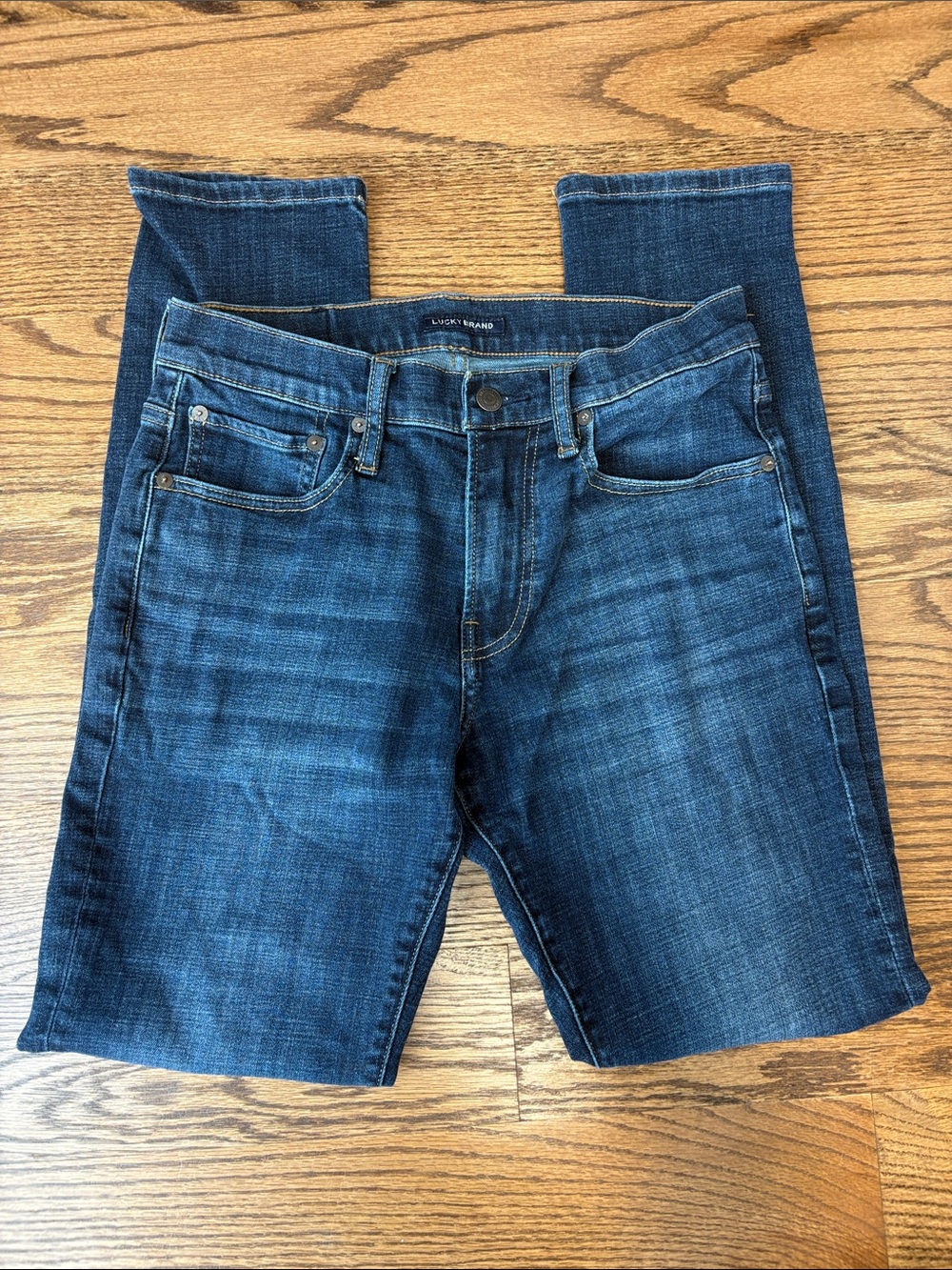 Lucky Brand Men’s Deep Indigo 412 Athletic Slim Jeans 29x32
